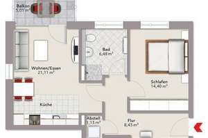 Leben im Wolfsberg Palais! 2-Zimmer-Wohnung in einer der begehrtesten Wohnlagen in Pforzheim – Wolfsbergallee 46, 75177 Nordstadt, Pforzheim – Vorschaubild 10