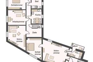 ländl. Anwesen, Teilvermietet, 5 WE + 107qm Gewerbefl. 817,- Euro/m²,  JNKM über 40T€ mgl.! – Scharnhorststraße 12, 6686 Großgörschen – Vorschaubild 7