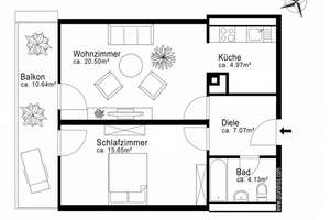 Erstbezug nach Sanierung mit West-Balkon: schöne 2-Zimmer-Wohnung in Bogenhausen, München – Klingsorstraße 10, 81927 Englschalking, München – Vorschaubild 18