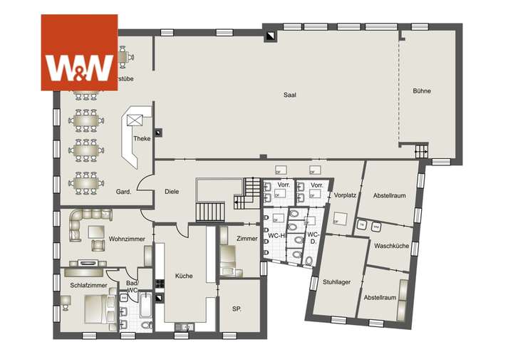 Grundriss OG Hauptgebäude