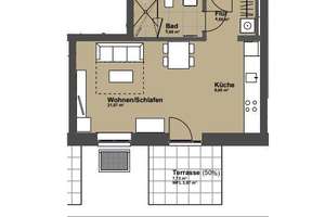 KRONSRODE | NEUBAU | Moderne 1-Zimmer-Wohnung mit Terrasse und Einbauküche (optional) – Rosalind-Franklin-Allee  24, 30539 Bemerode, Hannover – Vorschaubild 6