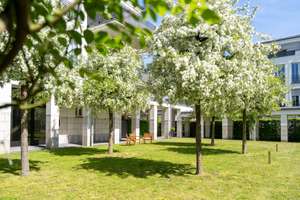 Blick in den Innenhof - E T W mit 4 Zimmern in den „Klostergärten“ – 48147 Schlachthof, Münster – Vorschaubild 4