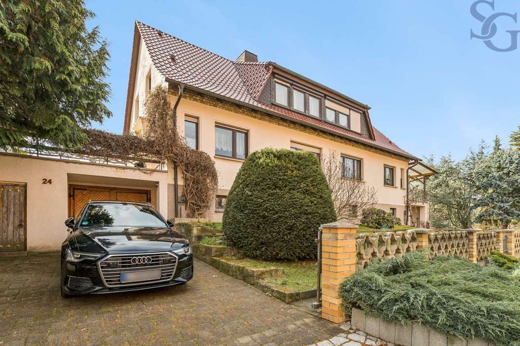 Immobilie in Teuchern - Doppelhaushälfte für die ganze Familie - ruhige Oase mit Feldblick | Pool | Terrasse & Garage - Bild 1