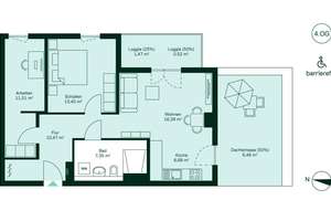 Drei Zimmer mit Loggia und Dachterrasse in Südausrichtung – Lilli-Marx-Straße 26, 40597 Benrath, Düsseldorf – Vorschaubild 6