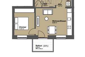 KRONSRODE | NEUBAU | Moderne 2-Zimmer-Wohnung mit Balkon und Einbauküche (optional) – Rosalind-Franklin-Allee  22, 30539 Bemerode, Hannover – Vorschaubild 7
