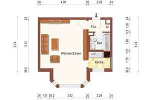 voll möblierte 1 Zimmer Wohnung 42qm gute Lage – Hölderlin Anlage 4, 95447 Altstadt, Bayreuth – Vorschaubild 7
