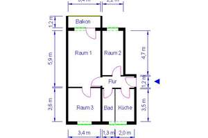 Wohnung wird saniert, Einzug im 4. Quartal 2026 – Förderstedter Str. 70, 39112 Leipziger Straße, Magdeburg – Vorschaubild 4