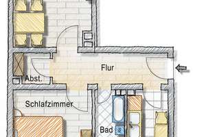 2-Zi.-Whg. mit Balkon und EBK in Nürnberg / Rosenau – Die vollständige Adresse der Immobilie erhältst du vom Anbieter., 90429 Himpfelshof, Nürnberg – Vorschaubild 16