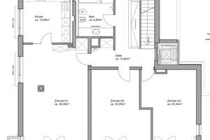Neu renovierte  3,5-Zimmer-Wohnung mit Balkon in Bogenhausen – Die vollständige Adresse der Immobilie erhältst du vom Anbieter., 81925 Herzogpark, München – Vorschaubild 2