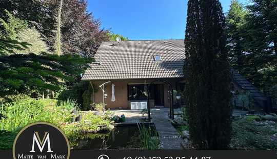 Bild von Charmantes Einfamilienhaus mit großem Garten, Teich, Terrasse und Kamin in ruhiger Lage von Hesel!