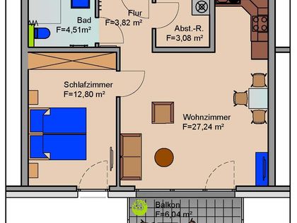 Modernisierte 2,5 hot Zimmer in zentraler Lage