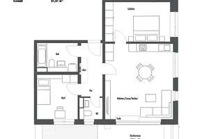 Dachterrassen(t)raum: 3-Zi.-Whg. mit Dachgarten in Südausrichtung und sep. Gäste-WC – Lilli-Kurowski-Straße 1, 80995 Feldmoching, München – Vorschaubild 4