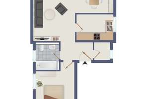 Attraktive 2 Zimmer-Dachgeschoss- Wohnung mit toller Aussicht - gut vermietet. – Die vollständige Adresse der Immobilie erhältst du vom Anbieter., 75181 Eutingen, Pforzheim – Vorschaubild 11