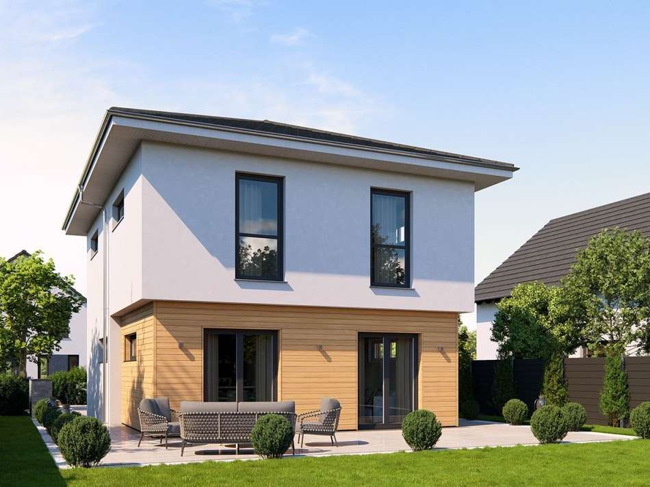 Ansicht Garten Walmdach
