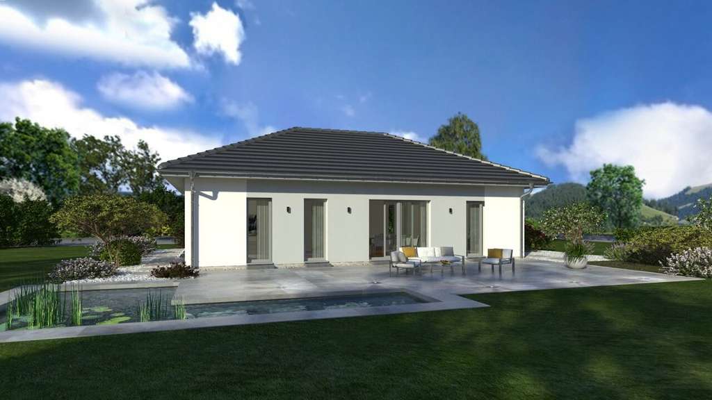 Immobilie in Gebsattel - Walmdach meets Bungalow mit Vorbescheid für Bau  - Bild 1