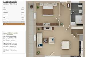 Moderne, barrierefreie 2-Zimmer-Neubauwohnung mit Dachterrasse – Die vollständige Adresse der Immobilie erhältst du vom Anbieter., 79423 Heitersheim – Vorschaubild 7