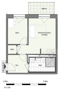 Neubau // Erstbezug // 1,5-Zimmer // Balkon // Einbauküche