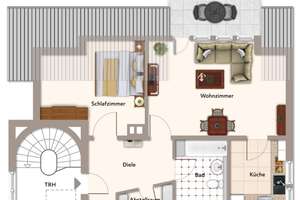 Hübsches 2-Zi.-Apartment mit Südbalkon...Bezugsfreies Apartment in Sieglitzhof – Die vollständige Adresse der Immobilie erhältst du vom Anbieter., 91054 Sieglitzhof, Erlangen – Vorschaubild 2