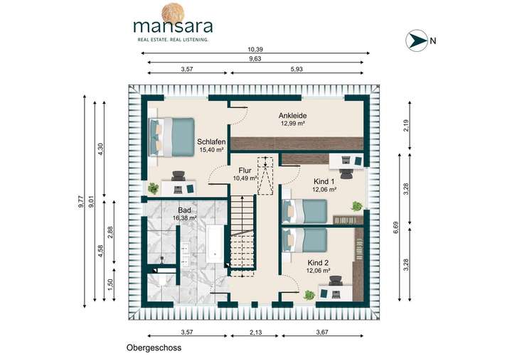 Grundriss Obergeschoss