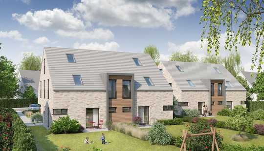 Bild von Grün. Ruhig. Familienfreundlich. Doppelhaushälfte am Naturschutzgebiet in Niendorf