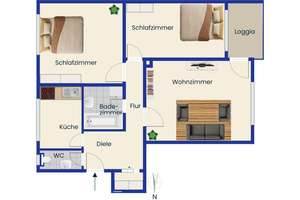 Attraktive 3-Zimmer-Wohnung zum Sanieren zur sofortigen Nutzung in München-Johanneskirchen – Die vollständige Adresse der Immobilie erhältst du vom Anbieter., 81927 Johanneskirchen, München – Vorschaubild 12