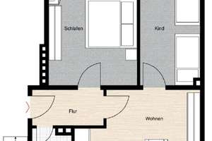 Helle 2,5-Zimmer-Wohnung mit Balkon, Einbauküche & Gartennutzung – Osnabrück-Schinkel – Schinkelstraße 9, 49082 Schinkel, Osnabrück – Vorschaubild 6
