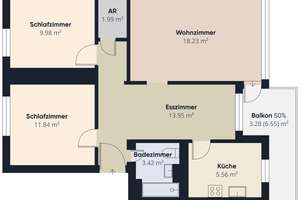 Huchting | Gepflegte 3-Zimmer-Wohnung im Hochparterre mit Balkon – Die vollständige Adresse der Immobilie erhältst du vom Anbieter., 28259 Mittelshuchting, Bremen – Vorschaubild 12