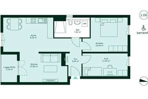 Barrierefreie Eigentumswohnung mit Loggia in Südausrichtung mit pflegeleichtem Designerboden – Lilli-Marx-Straße 22, 40597 Benrath, Düsseldorf – Vorschaubild 8