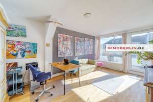 IMMOBERLIN.DE - Stimmungsvolle Dachgeschosswohnung mit Südterrasse in komfortabler Neukölln-Lage