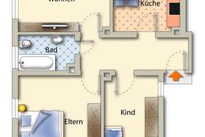 Top 3,5 Raum Wohnung in angenehmer Wohnlage! – Beckeradsdelle 30, 45897 Buer, Gelsenkirchen – Vorschaubild 9