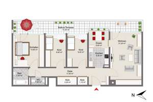 Ein Zuhause zum Ankommen - liebevoll gepflegte 4-Zimmer-Wohnung – Die vollständige Adresse der Immobilie erhältst du vom Anbieter., 81927 Johanneskirchen, München – Vorschaubild 13