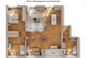 Neu-Ulm/Ludwigsfeld: Sanierte 4,5-Zimmer-Wohnung mit Alpen- und Münsterblick – Die vollständige Adresse der Immobilie erhältst du vom Anbieter., 89231 Neu-Ulm – Vorschaubild 11