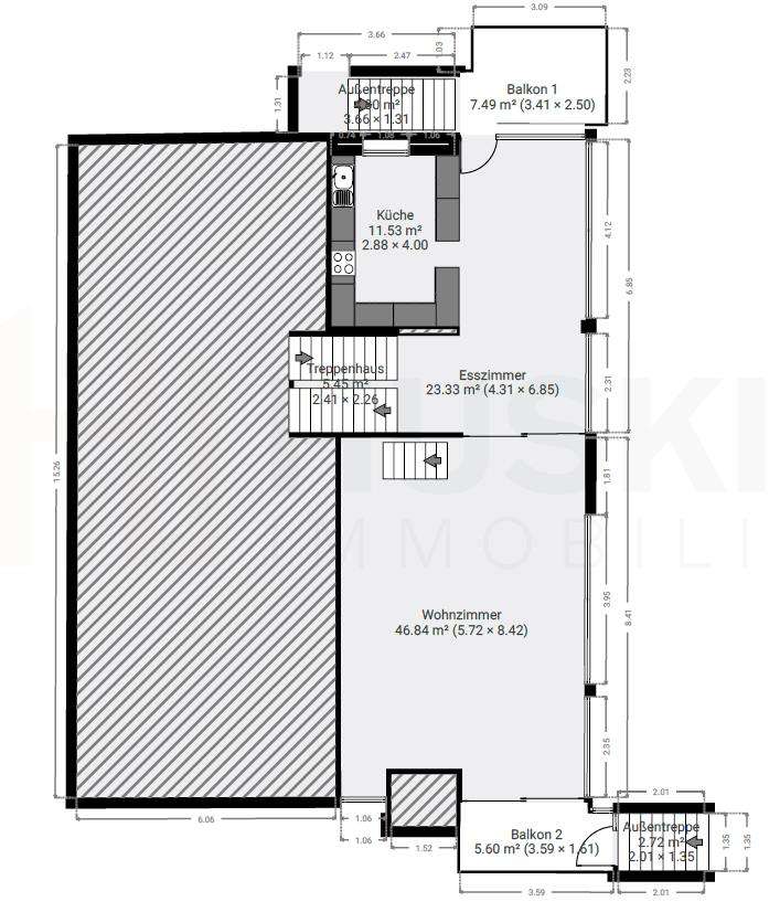 Grundriss Wohnbereich