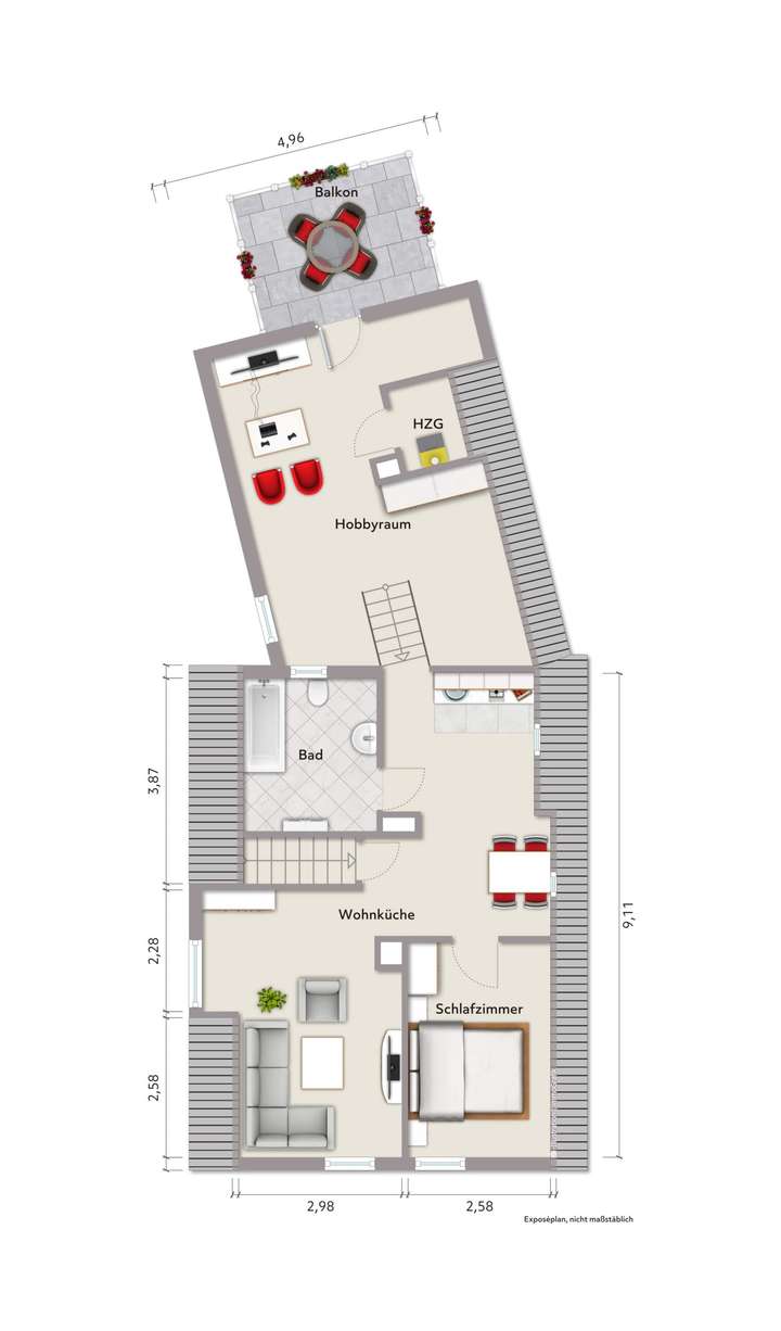 Grundriss Dachgeschoss (nicht 