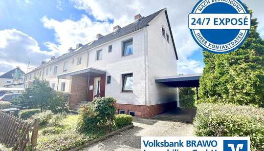 Bild von Vielseitiges Reihenendhaus mit Garten und Carport im Hellwinkel