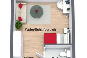 Modernisiertes 1-Zimmerapartment in zentraler Lage – Die vollständige Adresse der Immobilie erhältst du vom Anbieter., 68199 Neckarau, Mannheim – Vorschaubild 3