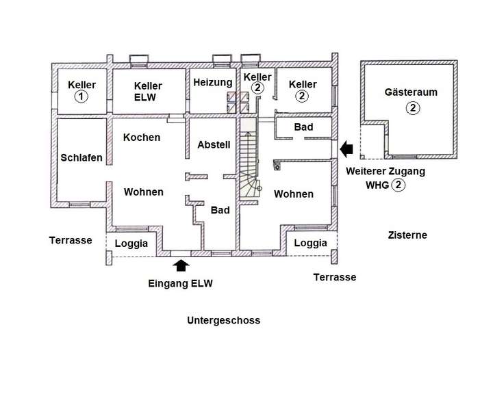 Grundriss Untergeschoss