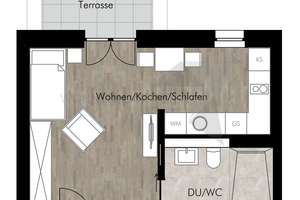 ++ Frühlingsangebot ++ Erstbezug! Barrierefreie 1-Raum-Wohnung mit Einbauküche und Terrasse – Unritzstraße 38b, 9117 Rabenstein, Chemnitz – Vorschaubild 11