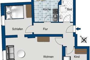Geräumige 3-Zimmer Wohnung mit Balkon - frisch renoviert! – Gaußstr. 4, 39112 Leipziger Straße, Magdeburg – Vorschaubild 2