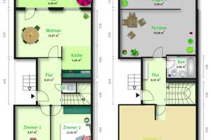4 Zimmer-Maisonette-Wohnung mit Dachterrasse – Azaleenstraße 25, 6122 Nördliche Neustadt, Halle (Saale) – Vorschaubild 2