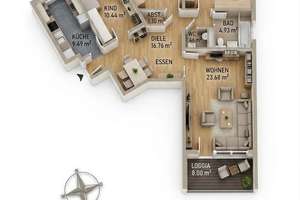 Helle 4-ZKB-Wohnung mit einladender Loggia in begehrter Lage – 68259 Feudenheim, Mannheim – Vorschaubild 21