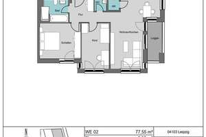 Stilvolle 3-Zimmer-Neubauwohnung mit Balkon im Zentrum-Ost – Kreuzstraße 27, 4103 Zentrum-Ost, Leipzig – Vorschaubild 13