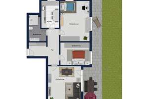 Top gepflegte 3 - Zimmerwohnung mit Garten und Terrasse – Die vollständige Adresse der Immobilie erhältst du vom Anbieter., 75172 Brötzingen, Pforzheim – Vorschaubild 11
