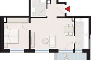 Neu-Ulm, Schöne hochwertige 2-Zi. Whg. mit Balkon – Heinz-Rühmann-Straße 8, 89231 Neu-Ulm – Vorschaubild 6