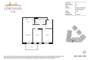 Perfekt für kleine Familien: Praktische 3-Zimmer-Wohnung mit Balkon – Löbtauer Straße 86, 1159 Friedrichstadt, Dresden – Vorschaubild 11