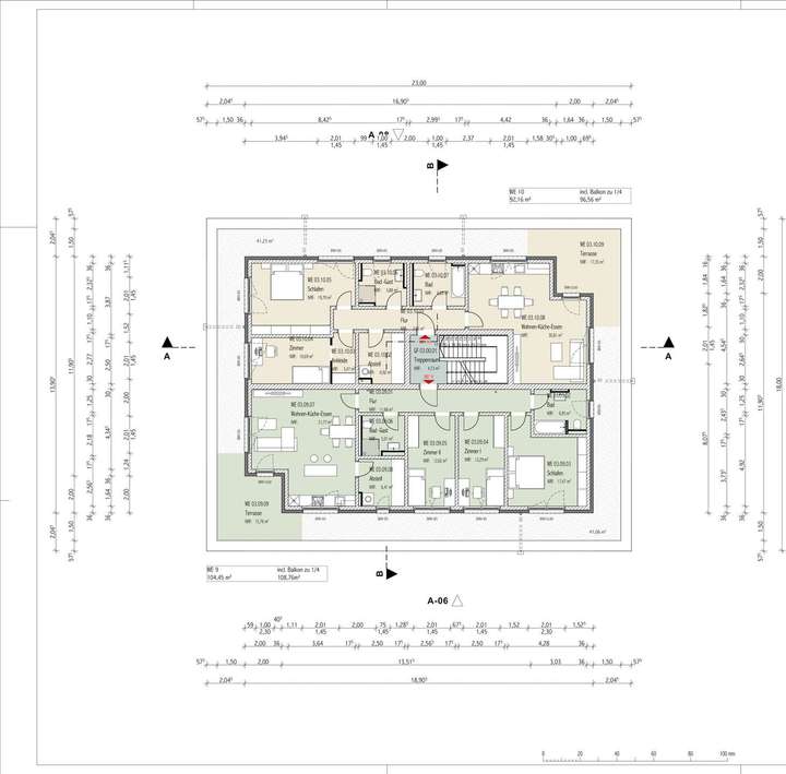 Planung Staffelgeschoss Grundr
