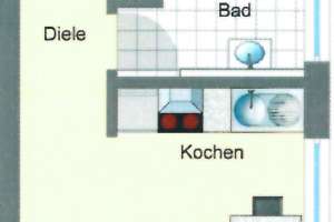 Möblierte, sehr gut geschnittene 2-Zimmerwohnung, EBK, klimatisiert – 53227 Oberkassel, Bonn – Vorschaubild 12