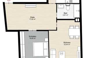Stilvolle, modernisierte 2-Raum-Wohnung in Hannover – Lister Meile 48, 30161 Hannover – Vorschaubild 1