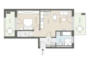 attraktive 2-Zimmer Wohnung mit Balkon – Iris-Runge-Platz 11, 30539 Mittelfeld, Hannover – Vorschaubild 4
