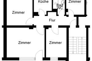 Renovierte 4-Zimmer-Wohnung mit Balkon! – Kornstr. 47, 49088 Sonnenhügel, Osnabrück – Vorschaubild 2